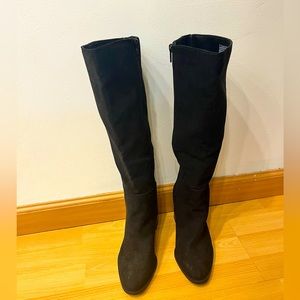 Suede knee high boot
